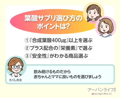 葉酸選びのポイント